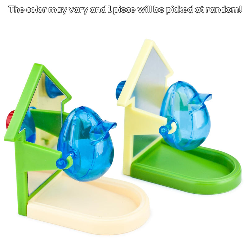 Treat Dispensing Feeder for Parrots and Fancy Rats: A Fun Interactive Foraging Toy with a Mirror; Enrichment Toy for Parakeets, Cockatiels, Conures, African Greys, Fancy Mice; Puzzle Games for Rats - BeesActive Australia