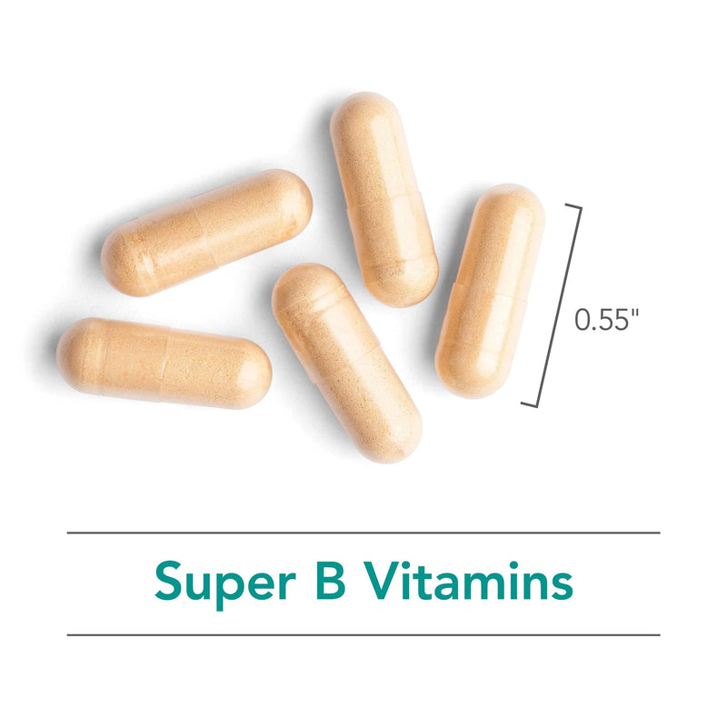 NutriCology Super B Vitamins Complete Complex, 120 Capsules | Hypoallergenic Complete B-Vitamin Complex for Energy and Metabolic Support, 60 Servings