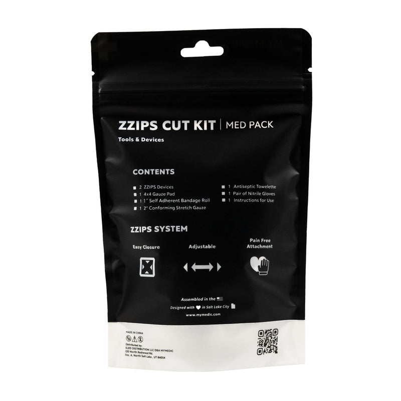 My Medic ZZips MedPack - First Aid Wound Closure Kit for Cuts & Lacerations, Safe Skin Closure Without Stitches, Emergency First Aid Alternative for Sutures