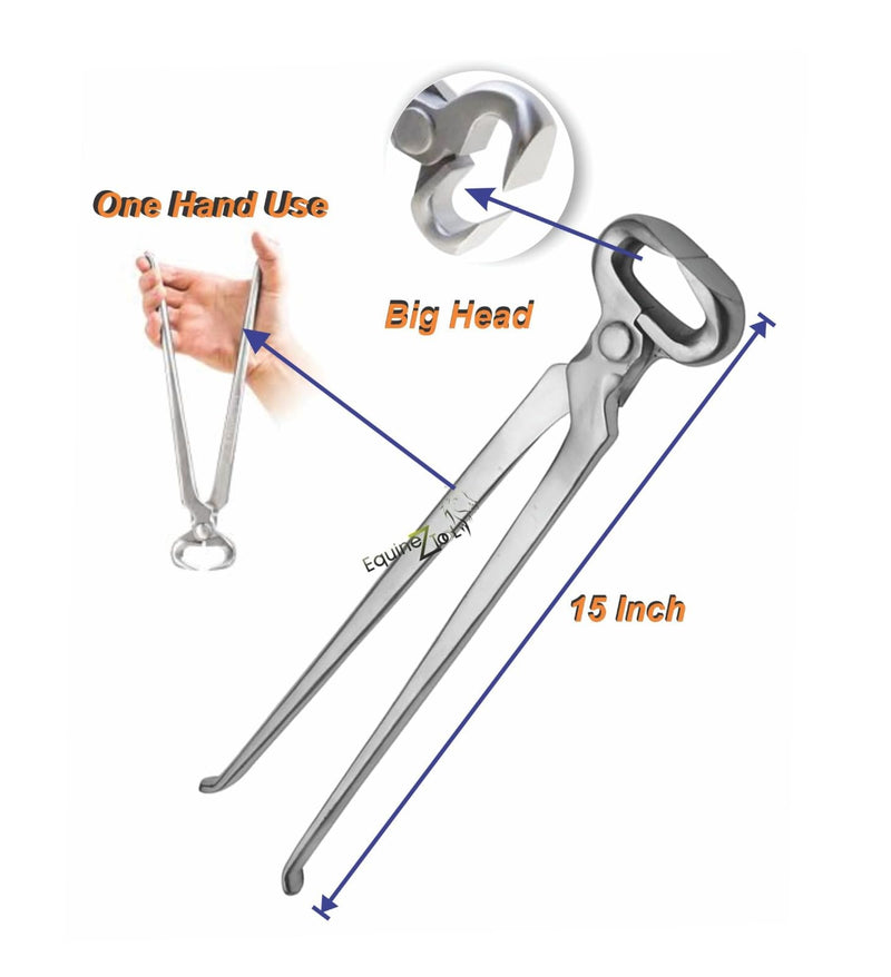 Hoof Nipper 15" Vanadium Steel Farrier Tool in Dull Finish - BeesActive Australia