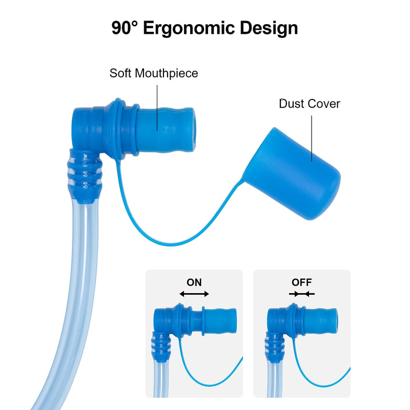 EVERFUN Hydration Bladder 2L/3L Water Reservoir for Hiking Backpack, Leak Proof Water Bladder with Detachable Hose & High Flow Ergonomic Bite Valve, Water Pouch for Cycling, Running 3 L / 100 oz