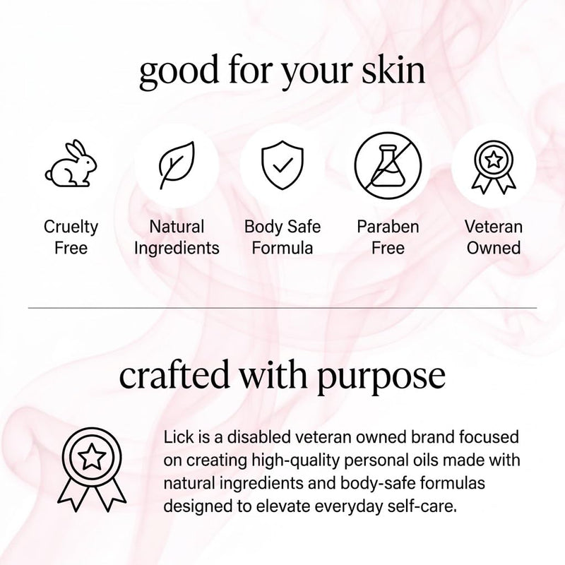 LICK Strawberries & Whipped Cream Scented Body Oil – Non-Greasy Daily Hydration with Almond Oil & Vitamin E – 4 oz