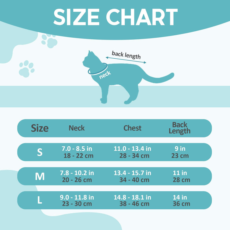 Avont Cat Recovery Suit Kitten Onesie with Sleeves Front Post Surgery Alternative Surgical Spay Suit for Female Cats Post Surgery Skin Disease Protection Gray Coral L - BeesActive Australia