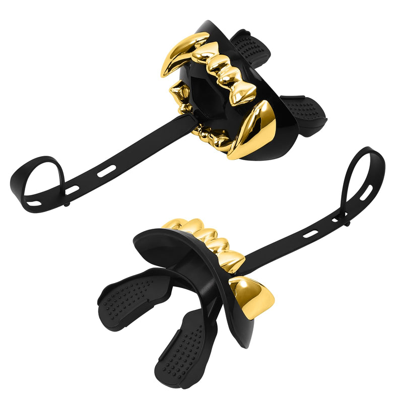 Football Mouth Guard with Strap, Breathable MouthGuard for Youth and Adults, Teeth and Lip Protector Gold Fang - BeesActive Australia