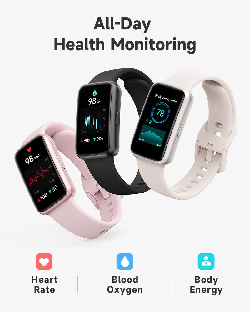 TOOBUR Fitness Tracker Watch, NO APP NO Phone Required, 3ATM Waterproof, Heart Rate/Body Energy/Sleep Monitor, 100 Sports Modes, Step Counter Pedometer Watch, Activity Tracker for Men Women, Black - BeesActive Australia