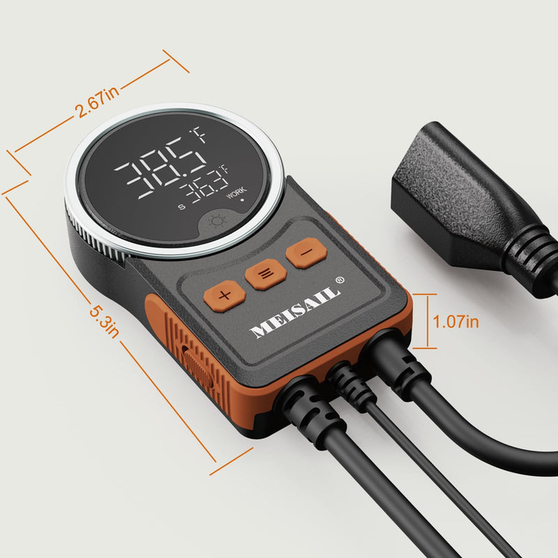 Temperature Controller can be Used for aquaculture, Plant mat Heating, Reptile Thermostat, with Load line Over-Temperature Protection and Dual Sensor auto-Safety Calibration MS-60A - BeesActive Australia