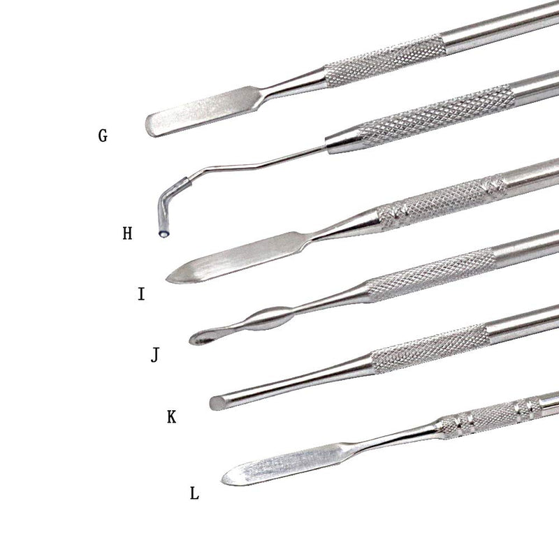 Wax Carvers Set Double Ended Dental Wax Modeling Sculpting Tools Dental Picks Polymer Pottery Clay Carving Tool Stainless Steel 12 Pieces