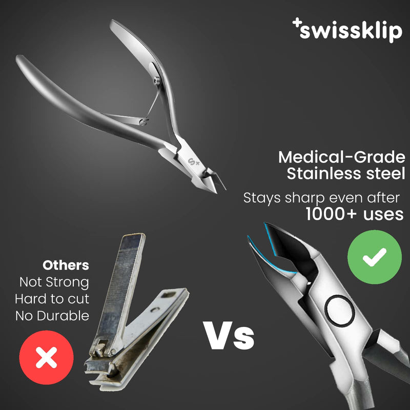 Swissker by Swissklip Cuticle Trimmer, Cuticle Remover, White Elephant gifts, Cuticle Nippers, Cutter, Nail Nipper used along with Cuticle Pusher Tool, Nail Cuticle Trimmer (1) - BeesActive Australia