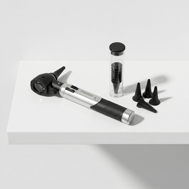 Professional Otoscope – High-Clarity Optical Ear Scope for Home Use, Infections & Canal Exams | Easy for Parents, Students & Clinicians | Includes Specula Kit & Protective Travel Pouch Soft Pouch