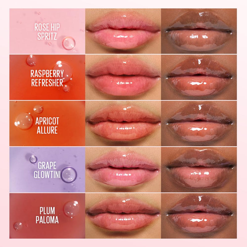 Kaja Lip Plumping - Juicy Glass 03 Apricot Allure | Hydrating, Feel Plumped and Lightweight with Vitamin Tree Fruit Oil, Vegan, Cruelty-Free, Clear Tint Stain Shine Gloss Plumper, Long Lasting