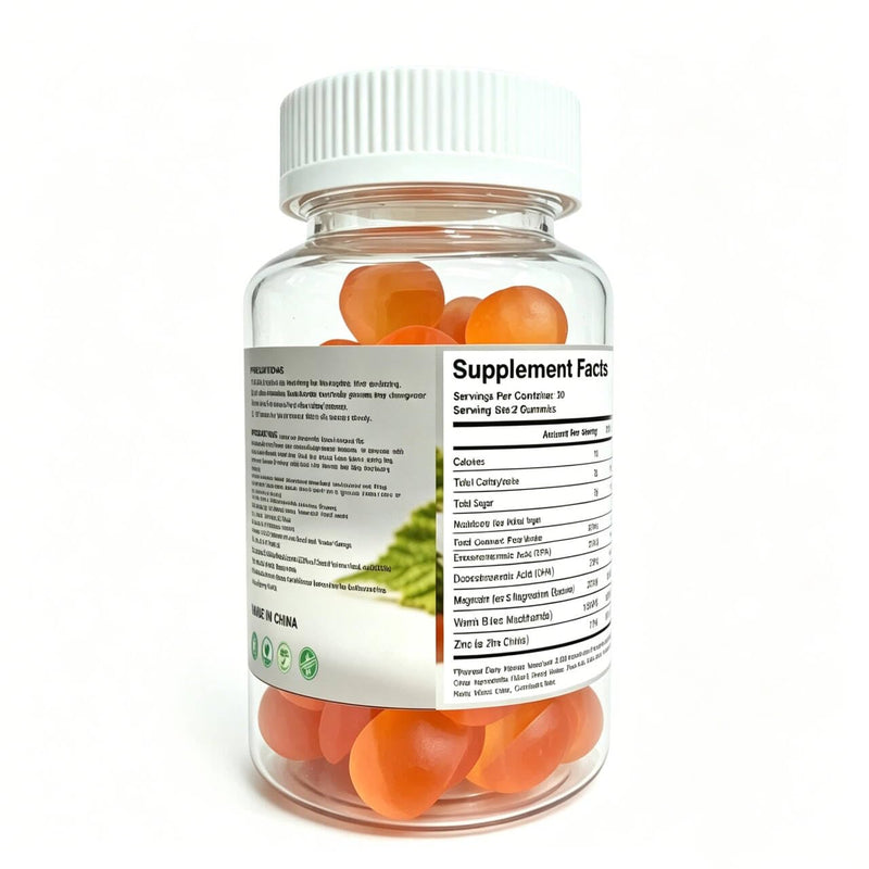 CoQ10 400mg Gummies with Omega-3 EPA DHA, Magnesium, Vitamin B3 & Zinc, Support Energy Production & Immune Function, Zero Added Sugar Vegan Chewable Coenzyme Q10 for Adults, 60 Count