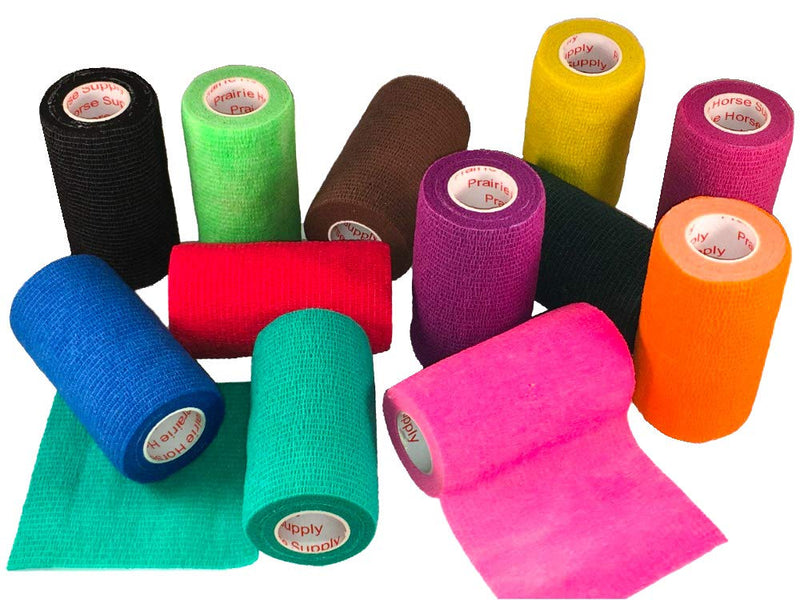 4 Inch Self Adhesive Medical Bandage Wrap Sport Tape (Variety) (24 Pack) Strong Elastic Self Adherent Cohesive First Aid Sport Flex Rolls for Wrist Ankle Knee Sprains and Swelling Variety 4 Inch (Pack of 24) - BeesActive Australia