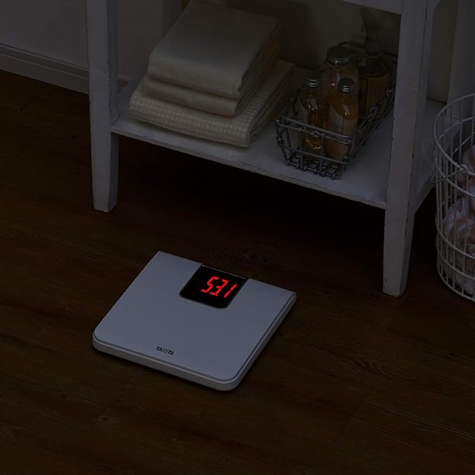 Tanita Weight Scale Digital Large Screen LED White HD-395 WH Power on just by riding - BeesActive Australia