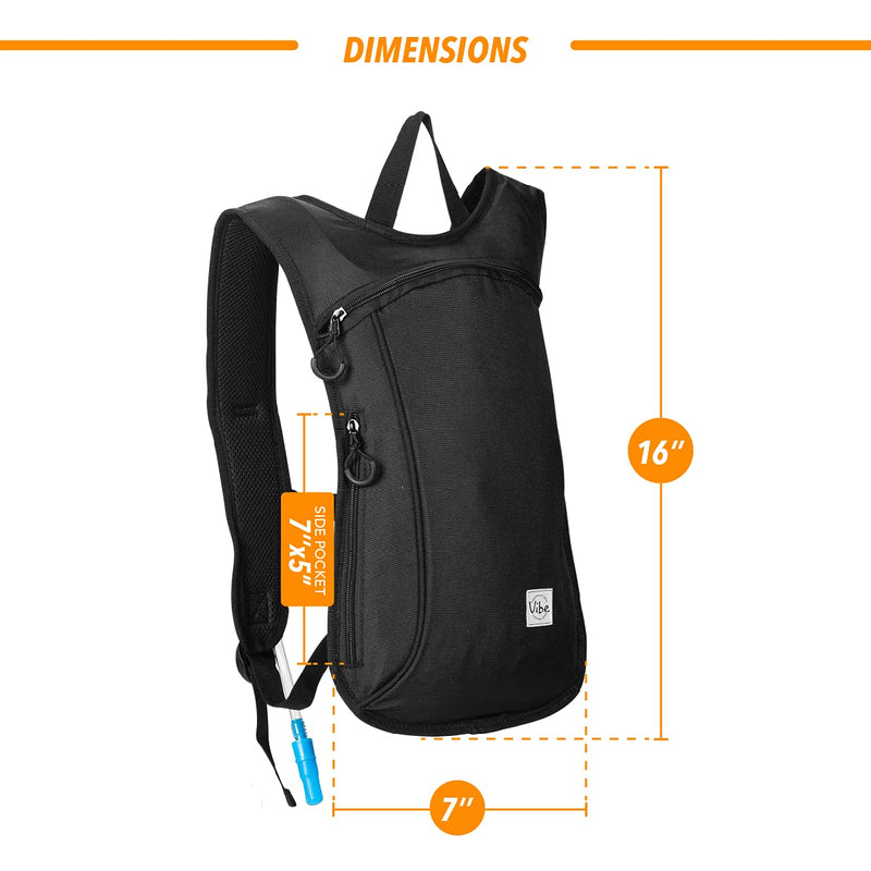Vibe Festival Gear Hydration Pack Backpack with 2L Water Bladder for Women, Men, Teens, Kids - Hydropack Hydro Sports, Outdoor, Running, Camping, Hiking, Festivals, Raves Purple Holographic Iridescent - BeesActive Australia