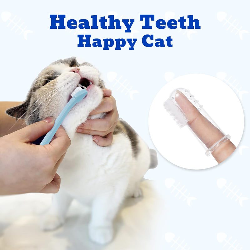 Cat Toothpaste & Toothbrush Set, Tuna Flavor (30g), Gentle Dental Care Kit for Cats, Includes 2 Toothbrushes for Clean Teeth & Fresh Breath