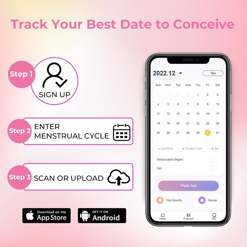 DAVID Ovulation Test Strips, 50 LH Ovulation Predictor Kit with 50 Urine Cups, Accurate Fast Result High Sensitivity Home Test Fertility Test for Women - BeesActive Australia