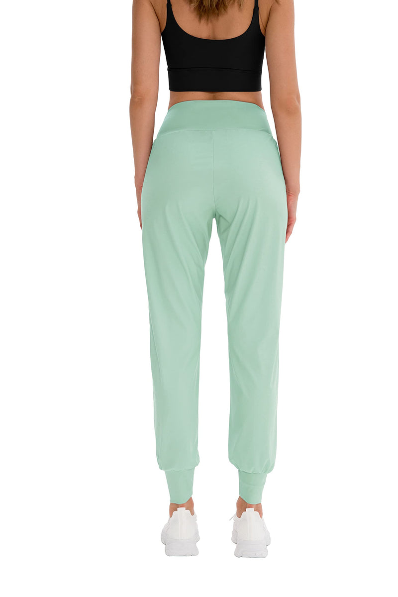 Women's Lightweight Joggers Pants with Pockets, High Waist Tapered Running Sweatpants Athletic Workout Pants for Women(Mist Green, 12)