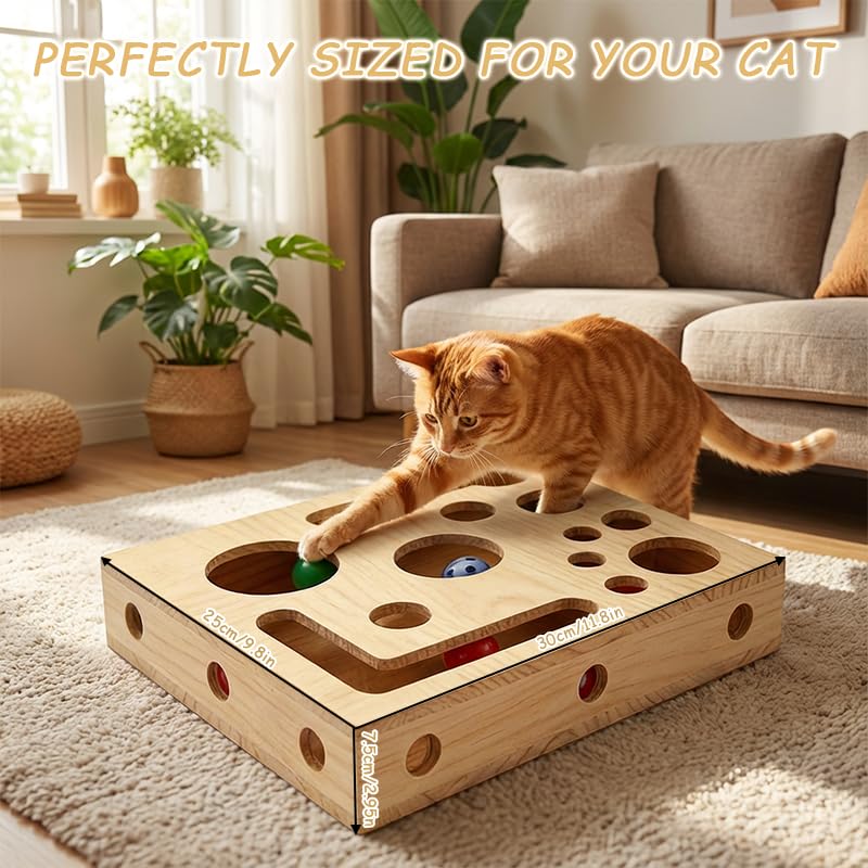 2026 New Cat Scratch Puzzle Enrichment Box, Cat Nail File Box with Sandpaper Inside, Toy Gift for a Cats that Hates Having Its Nails Trimmed, Stress-Free Alternative to Trimming Nails - BeesActive Australia