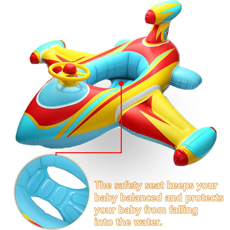 Baby Pool Float Swimming Float Boat with Steering Wheel Horn for Kids Toddlers Age 1-4 Boys Girls Inflatable Ride-ons Summer Pool Swim Ring Beach Supplies 2. Blue - BeesActive Australia