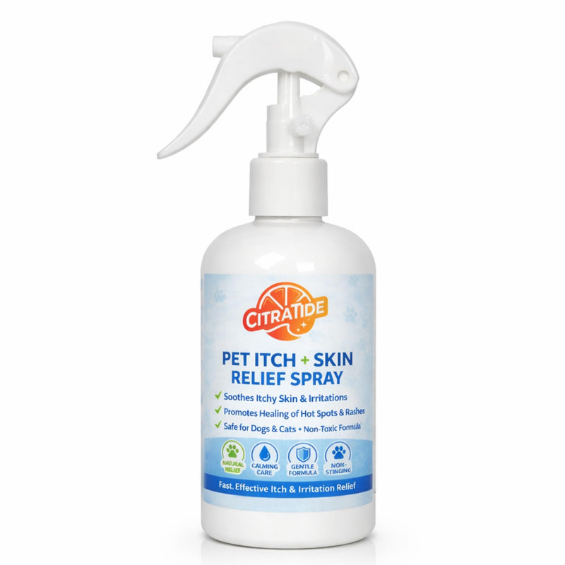 Pet Itch + Skin Relief Spray for Dogs & Cats – Gentle Skin Soothing Spray, Helps Reduce Itching & Irritation, Non-Toxic, Lick-Safe Formula, 8 oz