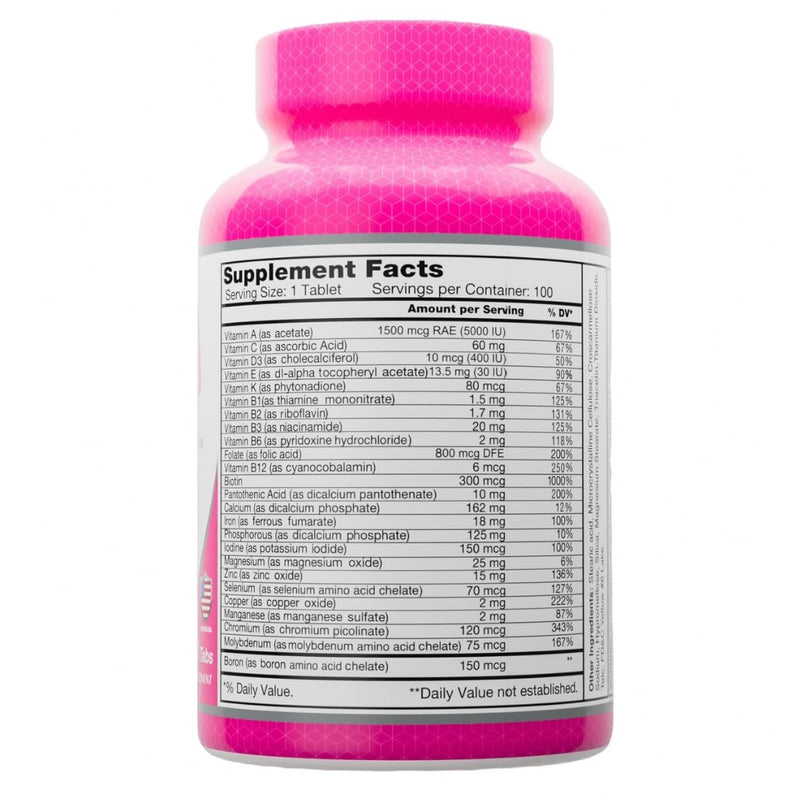ALFA VITAMINS Multi Women Vitamins Dietary Supplement with Essential Vitamins & Minerals for Women - Amino Acids + Antioxidants - 100 Tablets (2 Pack) Women (2 Pack)