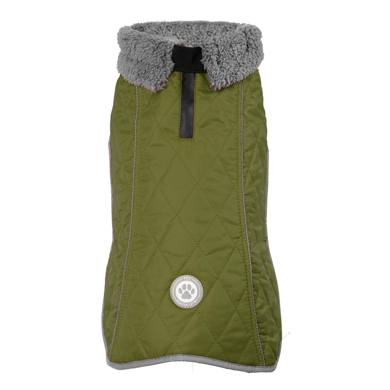 Fragralley Dog Coat, Waterproof Windproof Dog Winter Coat, Reflective Dog Cold Weather Coats with Harness Hole, Dog Warm Fleece Jacket Vest for Small Medium Large Puppy Clothes, Ideal Dog Gifts X-Large Olive - BeesActive Australia