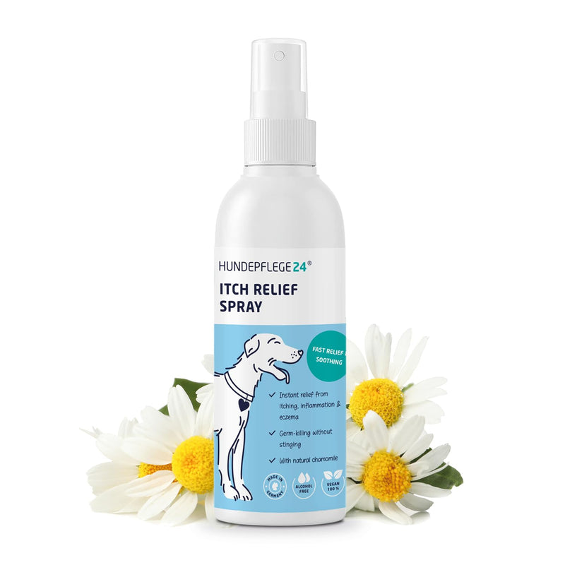 Itch Relief Spray for Dogs 125ml - Acute immediate relief & effective soothing for inflammation, mites, grass mites, fungi, fleas - Pet care product for itching in dogs
