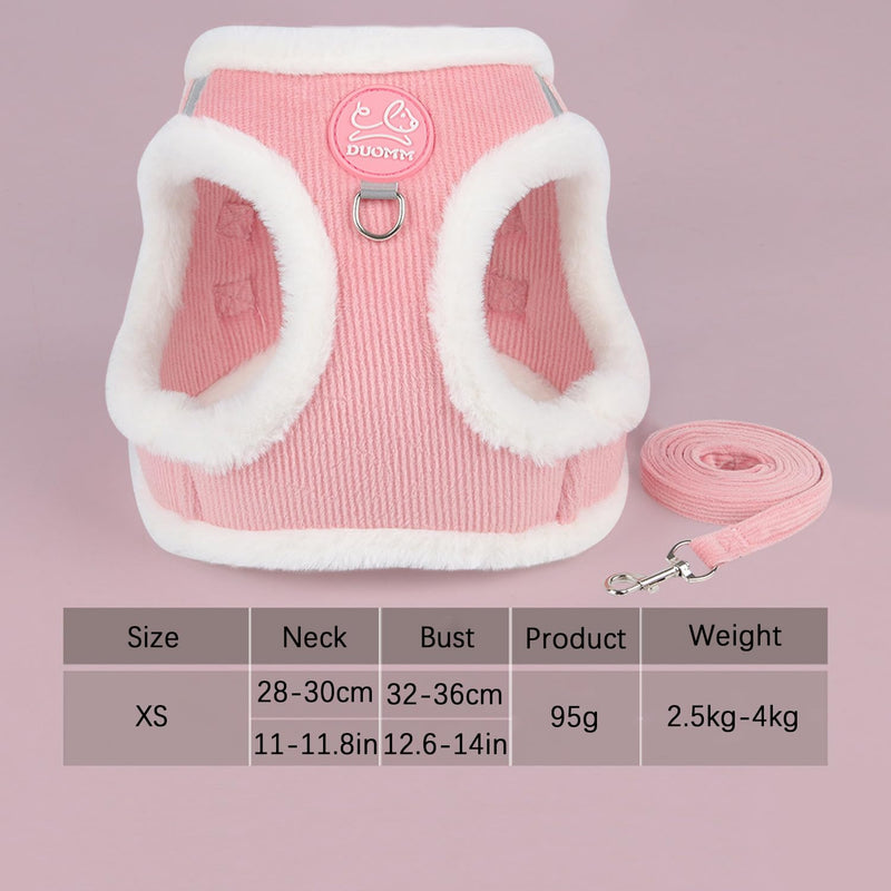Cat leash, escape-proof cats, cat harness and cat leash set, with pull rope, with reflective strips, suitable for medium-sized cats, XS (neck circumference: 28-30 cm, bust width: 32-36 cm), pink - BeesActive Australia