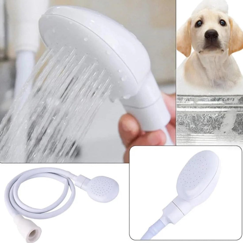 Spray Rubber Hose Attachment With Hose Clamp and Scrubber Brush,Portable Sink Hose Faucet Sprayer for Dog,Pets,Bathing Baby,Washing Hair,Rinsing Vegetables brush B - BeesActive Australia