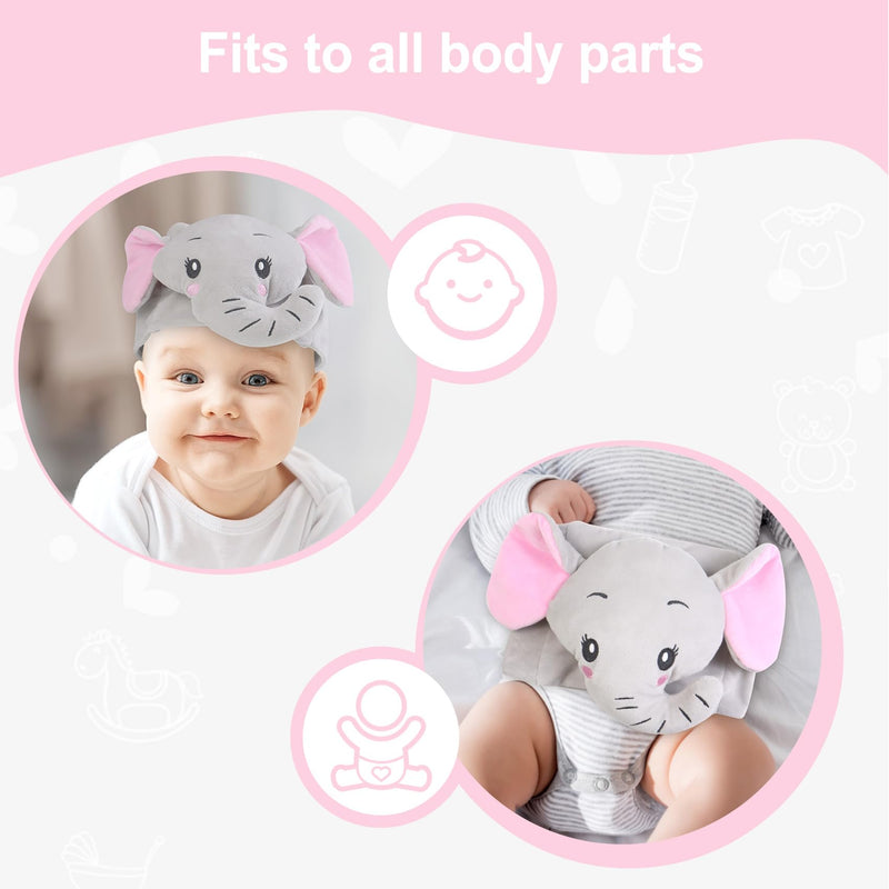 Colic Baby Relief,Gas Relief for Infants,Baby Colic Heated Tummy Wrap,Baby Swaddling Belt for Colic Calm,Natural Relief for Upset Stomach in Babies and Toddlers,Elephant Elephant-grey - BeesActive Australia