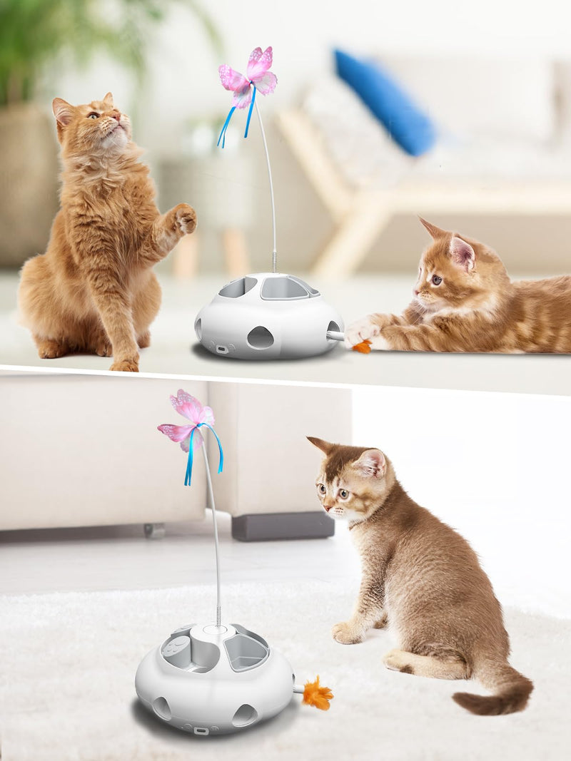 Interactive Cat Toys for Indoor Cats Electronic,Automatic Cat Toys Interactive White - BeesActive Australia