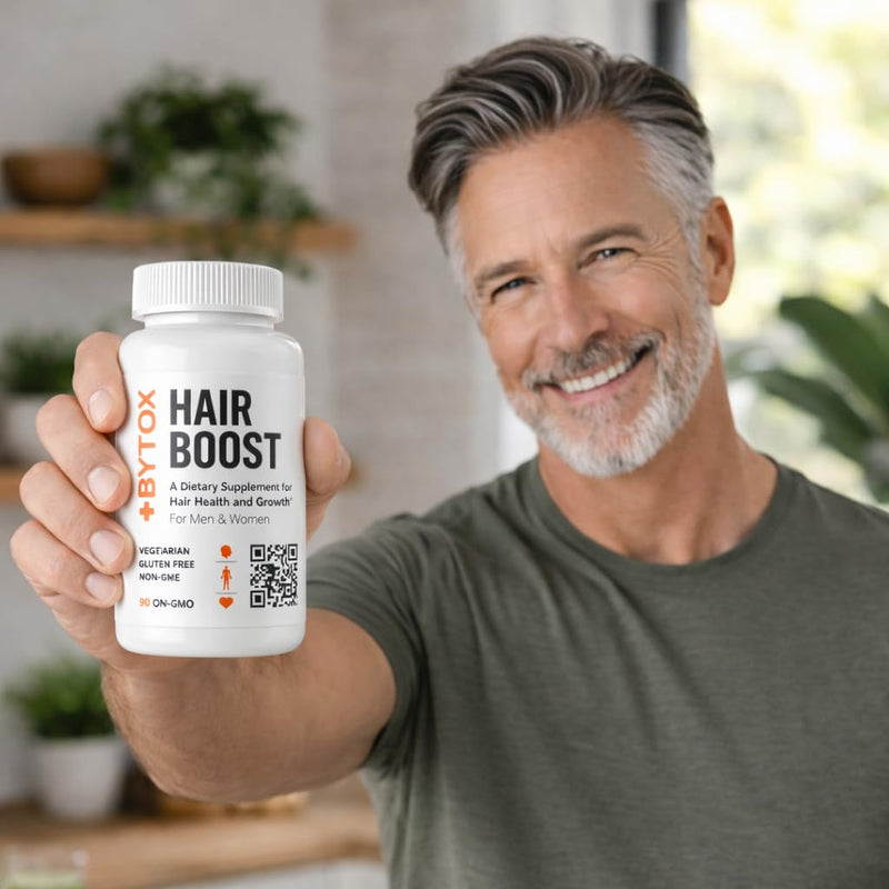 Bytox Hair Growth Boosting Supplement for Men & Women | Biotin, Zinc, Saw Palmetto, MSM & DIM, Thicker, Fuller, Stronger Hair, Gluten-Free, Non-GMO, 90 Capsules
