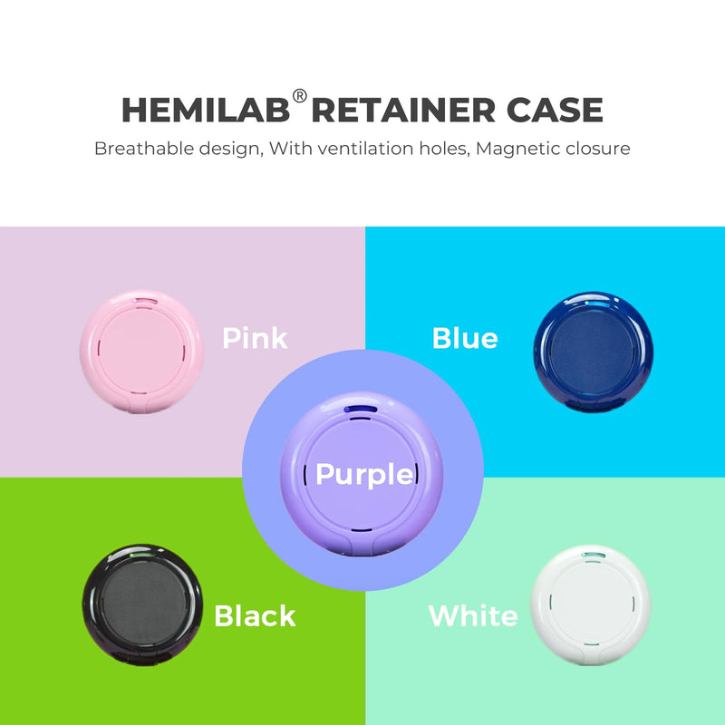 HEMILAB¬Æ Retainer Case, Slim Aligner Case with Mirror, Compatible with Invisalign, Cute Retainer Orthodontic Box with Vent Holes, Pink Round - Pink - BeesActive Australia