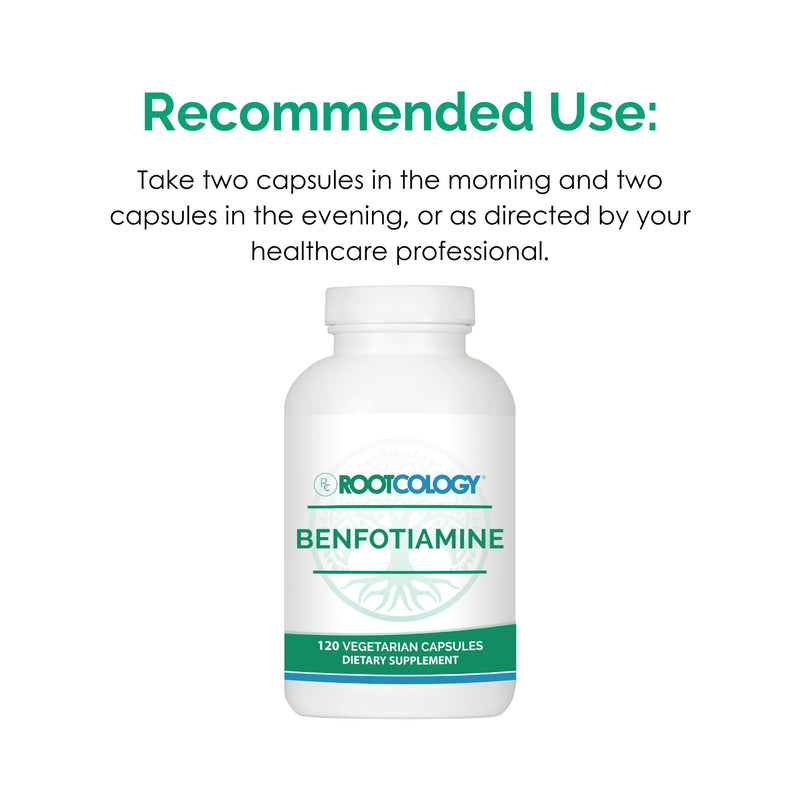 Rootcology by Dr. Izabella Wentz | Benfotiamine | 300mg Benfotiamine Form of Thiamine (Vitamin B1) | 120 Capsules
