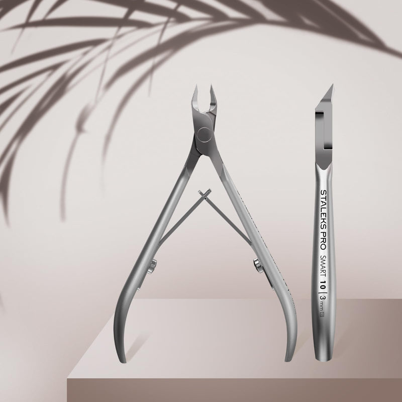 Staleks Pro SMART 10 Cuticle Nippers – 3 mm Blades – Satin Finish – Stainless Steel – Professional Tool for Classic Manicure and Hardware Procedures