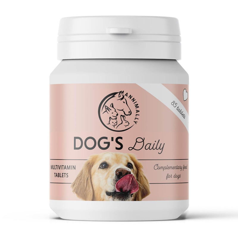 Annimally Dog’s Daily Multivitamin Tablets for Dogs 85 pcs. | Important vitamins for dogs, with minerals & trace elements, ideal for the daily feeding routine, made in Germany