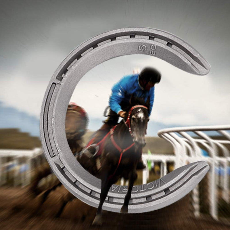 Horseshoe, 4pcs Aluminum Alloy Horse Shoes Horse Riding Equestrian Tools, for Horses That Have More Exercise or Work(13cm) - BeesActive Australia