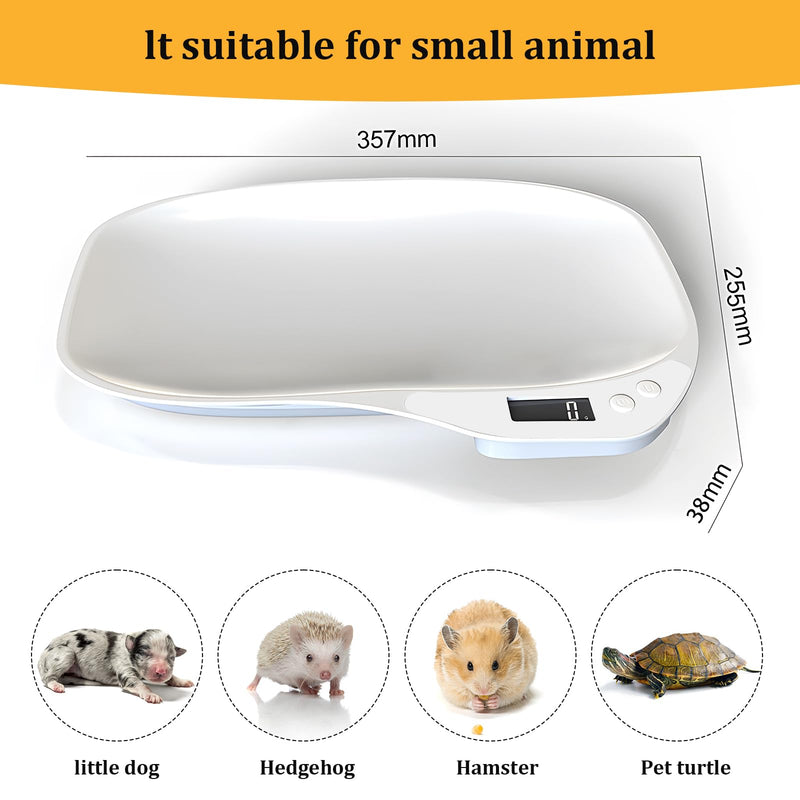 Animal scales for small animals, dog scales 15 kg (±1 gram), LCD digital cat scales with 4 weighing modes (kg/oz/lb/ml), small digital scales pet scales for cats, pets, kitchen (36 x 26 cm) (15 kg) - BeesActive Australia