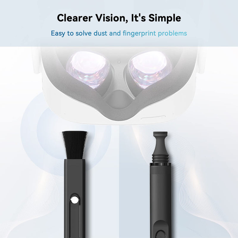 Lens Cleaning Pen Compatible with Quest 2 Pro Quest 3 Apple Vision Pro, Optical Lens Dust and Fingerprint Cleaning for Valve Index, PSVR 2, HTC Vive, Pico 4, Pimax VR Headset, DJI Drone and Cameras - BeesActive Australia