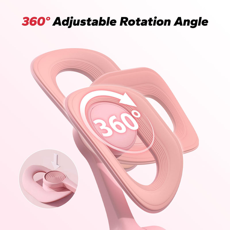 MERACH Thigh Trainer, Pelvic Floor Muscle Trainer, Inner Thigh Exercise Workout Equipment for Home Gym, Pelvic Floor Strengthening Women Pink with Band