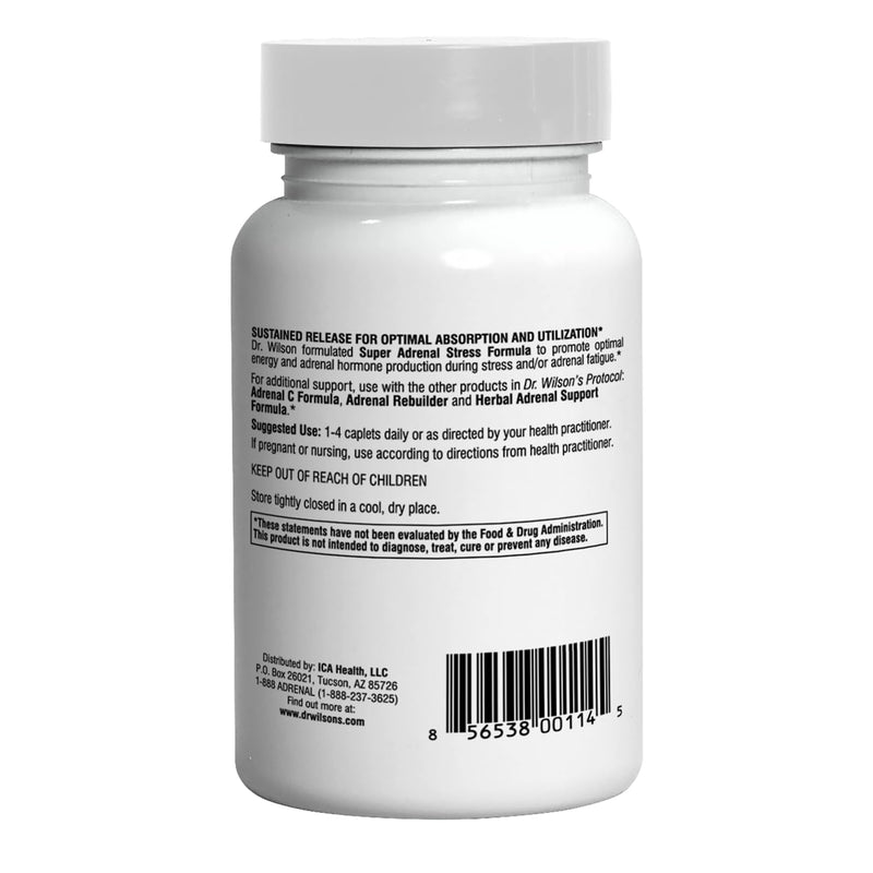 Dr. Wilson's Super Adrenal Stress Formula, Cotrisol Support, 150 Caplets* | Sustained-Release Vitamins and Minerals for Adrenal, Full HPA Axis, Cortisol and Energy Support*