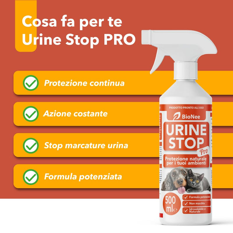 Urine Stop PRO Potentiated Plant Deterrent with Citrus and Horsetail, Ready to Use to Reduce Urinary Marking of Dogs and Cats - Indoor and Outdoor - 500ml