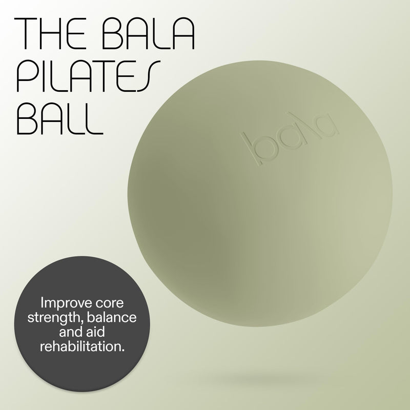 Bala Non-Weighted Exercise Ball - 8" Yoga Ball for Barre, Stretching, Strength & Core Training - Small Pilates Ball Workout Accessory with Mini Pump for Home Gym & Fitness Routines Sage
