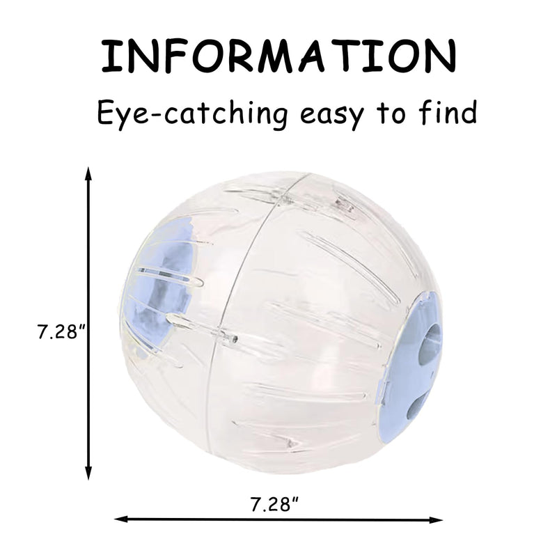 Large Hamster Wheel Sport Running Ball Hamster Toys for Hamsters Guinea Pig Mice Ferret Small pet 7.3” x 7.3” x 7.3” Blue - BeesActive Australia
