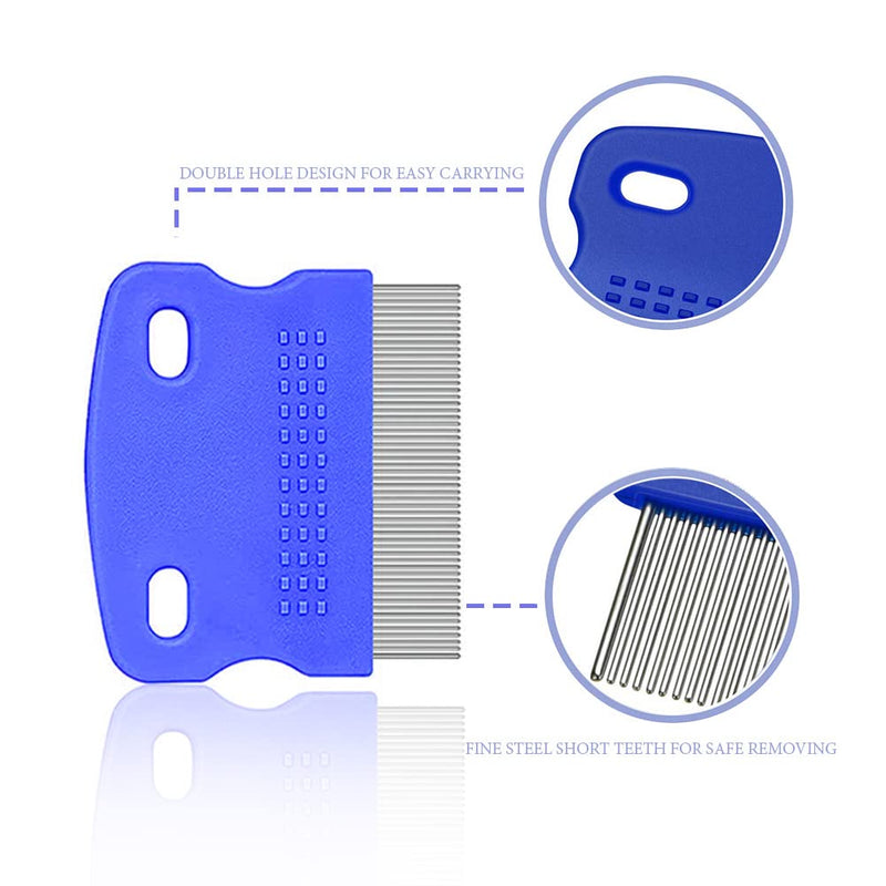 SKYPIA 5 Pcs Dog Comb Tear Stain Remover for Dogs Flea Comb Dog Combs for Grooming Small Dogs Flea Comb for Cats Dog Grooming Kit Pet Combs Small Dog Combs - BeesActive Australia