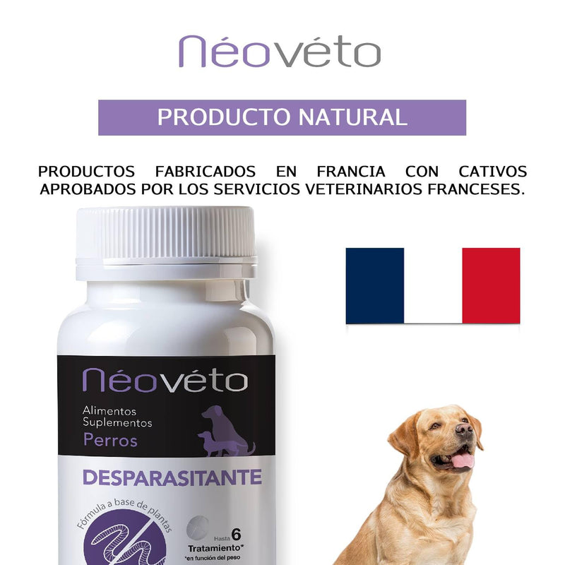 NEOVÉTO - Vermipurge - Antiparasitic for Dogs in Natural Tablets - Active Principles Approved by the French Veterinary Services - 15 Appetizing