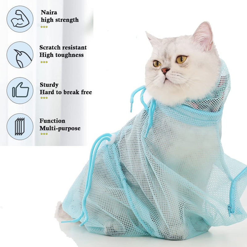 Mash Cat Grooming Bag and Cat Comb, Polyester Wash Bag Cat Accessories Pet Products Cleaning Supplies Adjustable Bath - BeesActive Australia