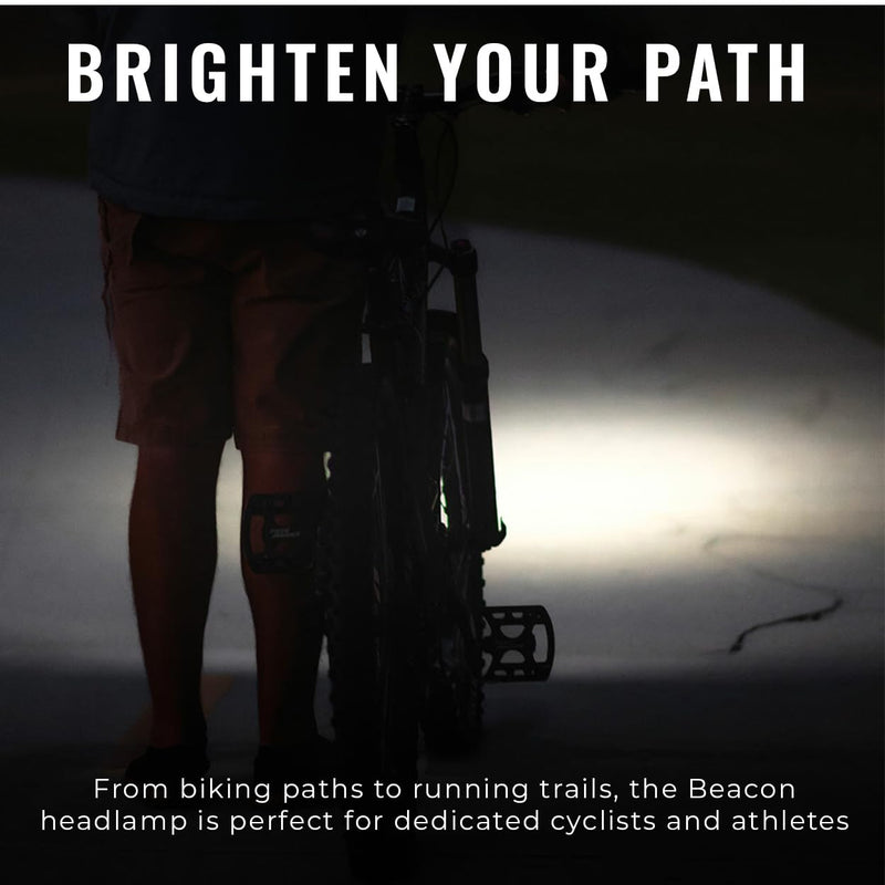 Outdoor Tech Beacon 500 Lumen Headlamp – Lightweight Ultra-Bright LED Camping Essentials, IPX4 Waterproof, Rechargeable Battery (Included) or 3 AAA Batteries (Sold Separately)