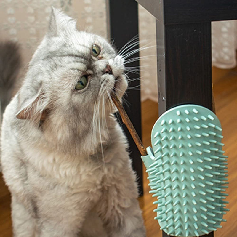 MiOYOOW Cat Self Groomer Soft Elastic Corner Massage Combs Brush for Cat Grooming Bathroom Cleaning Relaxing - BeesActive Australia