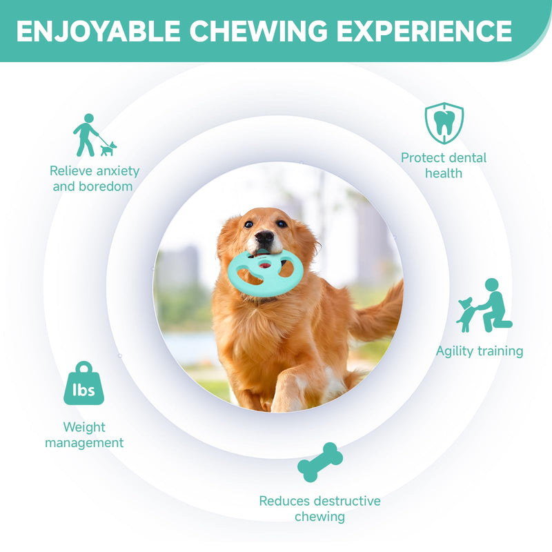 Dog Flying Disc Toy, 7.0 inch Natural Rubber Dog Toy Outdoor Dog Flying Discs Interactive Dog Fetch Toy Durable and Soft Flyer Toy for Playing, Mint Green - BeesActive Australia